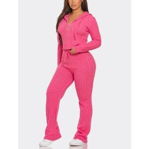 Cable Knit Pants Set